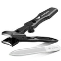 German Nail Clippers for Men Thick Nails, VANWIN Toenail Clippers for Seniors Large Wide Jaw Opening, Heavy Duty No Splash Fingernail Clipper with Safety Lock Nail Clippers with Catcher for Women