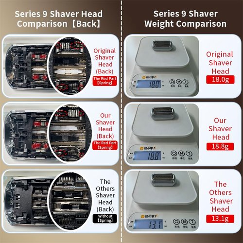 92B Series 9 Electric Shaver Replacement Head, Series 9 Shaving Razor Head S9 Foil & Cutter Razor Heads Compatible with 9290cc, 9291cc, 9370cc, 9293s, 9385cc, 9390cc, 9330s, 9296cc Etc