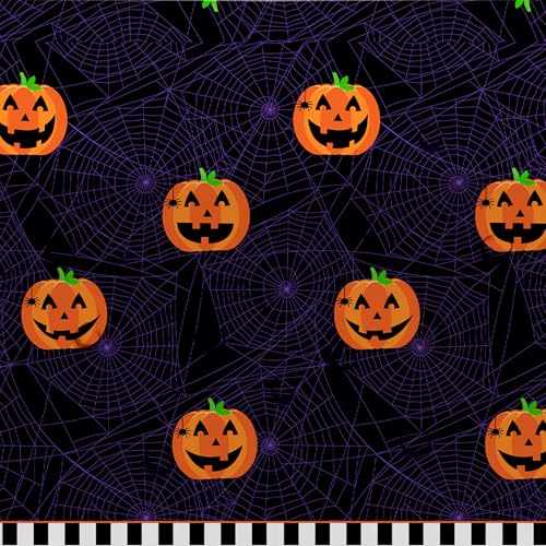 Halloween Pumpkin Tablecloth 3 Pack - Spooky Fall Party Decor, 54x108 Inches