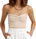 EFAN Women's Tube Top - Cute Summer Crop Top for Beach Vacation | Y2K Strapless Sleeveless Design