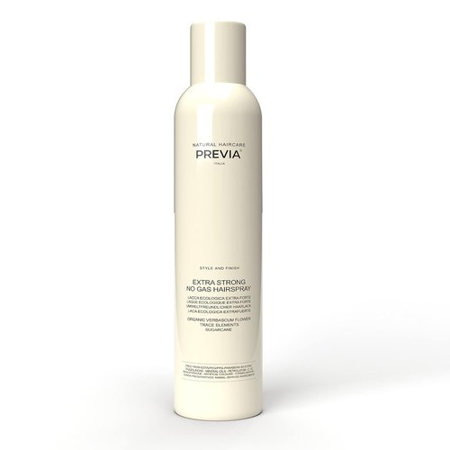 PREVIA Extra Strong Hairspray - Volumizing Hair Styling Spray with Organic Verbascum Flower | 6.7 oz, Vegan & Natural