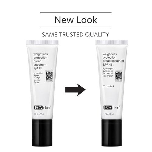 PCA SKIN Weightless Protection SPF 45 - Oil-Free Hydrating Sunscreen for All Skin Types (1.7 fl oz)