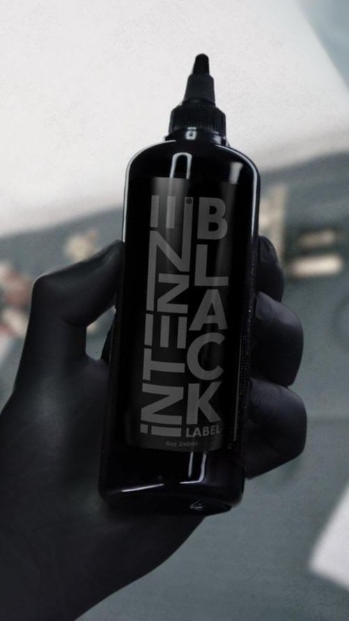 Intenze Black Label Tattoo Ink 8oz Bottle - Professional Grade, ISO Certified, Made in USA