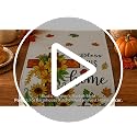 Fall Pumpkin Cross Table Runner 13x72 Inch Autumn Home Decor for Dining