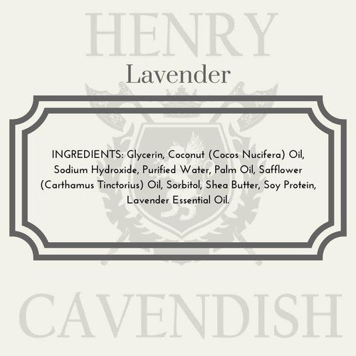 Henry Cavendish Lavender Shaving Soap with Shea Butter & Coconut Oil. Long Lasting 4 oz Puck Refill. Mens Shave Soap. All Natural. Rich Lather, Smooth Comfortable Shave. For Ladies and Gentlemen.