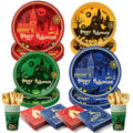 168pcs Halloween Party Supplies Set with Plates Napkins Cups Cutlery