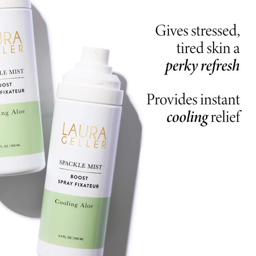 LAURA GELLER NEW YORK Spackle Mist Boost with Cooling Aloe - Long-Lasting Dewy Skin Makeup Setting Spray