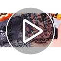 Preboun 12 Pcs Black Lace Table Runners Floral Embroidered 12x120 Inches