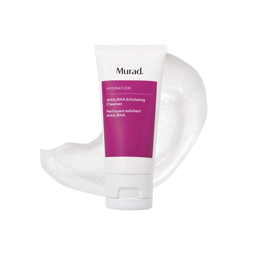 Murad AHA/BHA Exfoliating Cleanser - Triple-Action Exfoliator with Salicylic, Lactic & Glycolic Acids - Creamy Face Wash for Smoother Skin