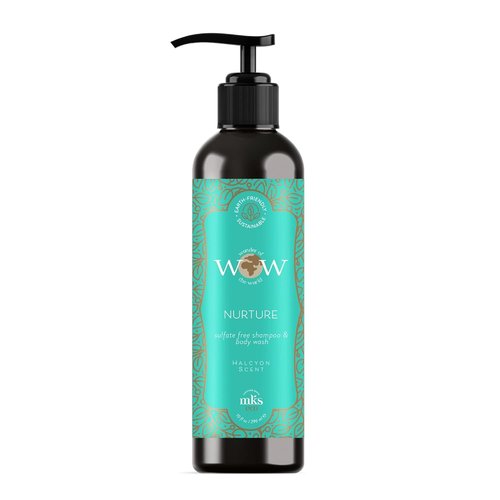 MKS Eco WOW Nurture Shampoo & Body Wash - Sulfate-Free, Vegan, Halcyon Scent - 16 oz