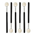 Ksvsonrvi 6PCS Highlighter Fan Brush for Face Highlighting, Buffing and Blending With Powder Cream, Blusher Highlighter Applicator Makeup Tool
