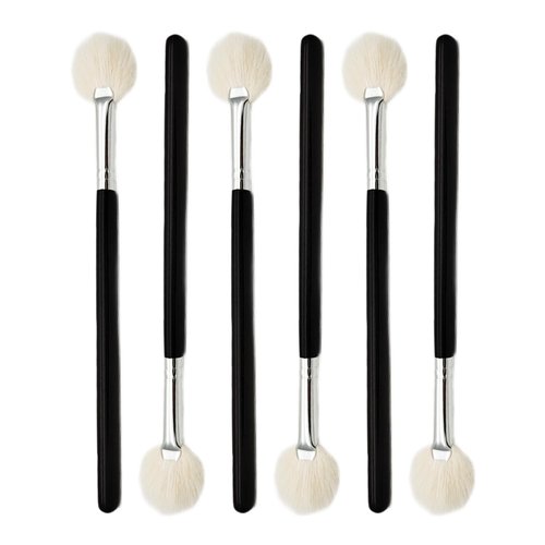 Ksvsonrvi 6PCS Highlighter Fan Brush for Face Highlighting, Buffing and Blending With Powder Cream, Blusher Highlighter Applicator Makeup Tool