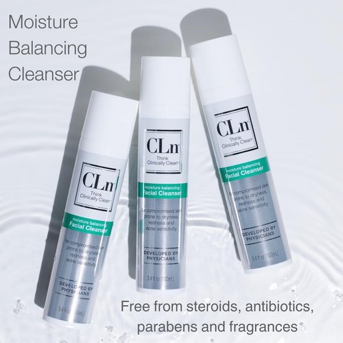 CLn® Facial Cleanser - Hydrating Formula for Dry, Eczema-Prone Skin | Fragrance-Free, 3.4 fl. oz.