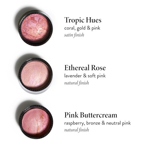 Laura Geller New York Baked Blush-N-Brighten - Ethereal Rose Travel Size Blush for Radiant Skin