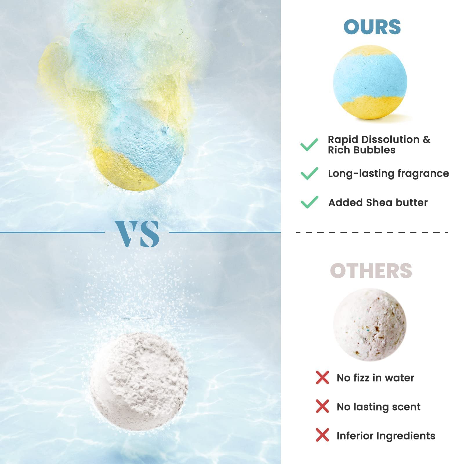 ZenBombs Bath Bombs Set, 20 pcs Natural Shea Butter & Safe Oil Bath Bomb for Skin Moisturizing, Handmade Bubble Bath & Fizzy, Ideal Presents for Women