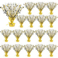 Crowye Black Gold Foil Spray Centerpiece Set - 18 Party Table Decorations - Variation: Black Gold