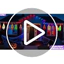 Outdoor Halloween Hanging Ghost Decorations with LED Lights - 6 Pack