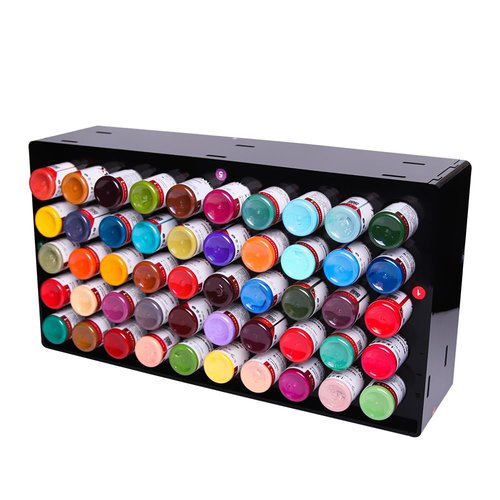 JZsmpmu Acrylic Tattoo Ink Holder Stand,50 Bottle Ink Assembly Display Rack,1oz Tattoo Ink, Tattoo Organizer For Ink, Tattoo And Nail Studio Storage, Wall-Mountable