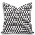 Black Handmade Linen Throw Pillow Cover 20x20 with Zipper - Farmhouse Decor