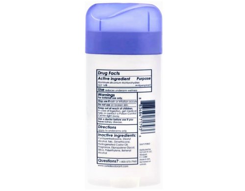 SURE, Antiperspirant Deodorant, Solid, Regular, 2.6 oz., (6 Pack)