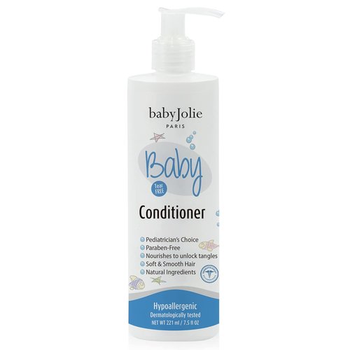 Baby Jolie Baby Hair Conditioner - Tear-Free Detangling Formula with Shea Butter & Botanical Oils | 7.5oz (221ml)