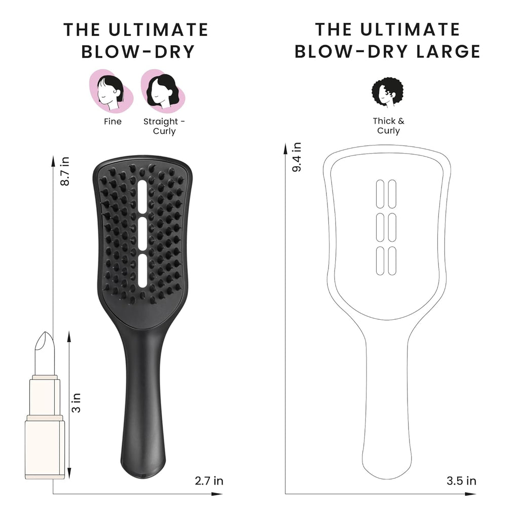 Tangle Teezer Ultimate Blow Dry Brush - Vented Hair Brush for Quick Blowouts & Volume | Jet Black