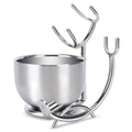 SANWA Grooming Shaving Kit for Men,Shaving Razor and Brush Stand with Stainless Steel Shaving Soap Bowl