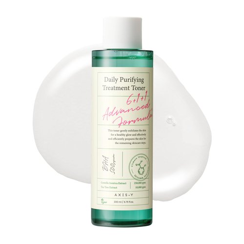 AXIS-Y Daily Purifying Treatment Toner with Salicylic Acid & Centella Asiatica - Pore Minimizer, Oil Control & Blemish Treatment Face Exfoliator - Vegan Korean Skin Care BHA Toner - 6.76 fl. oz.