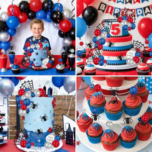 Spider Cake Topper 39Pcs Halloween Birthday Decoration Set - Variation 5