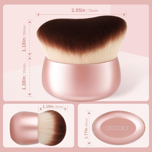 docolor Self Tanner Brush 75mm Large Body Makeup Brush Soft synthetic hair Tanning Brush no stripes, for Foundation, Self-tanners, Bronzer, Self Tan Back Applicator Face&Body Makeup Brush Gift Box