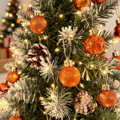 Copper Mini Ornament Set - 30 Pieces 1.18 Inch Fall Thanksgiving Tree Decor - Copper / 1.18 Inch