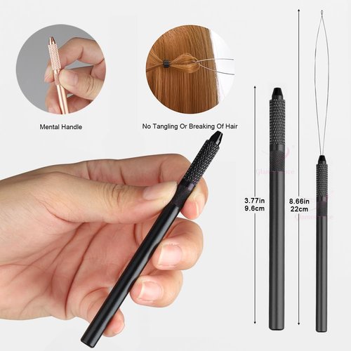 GlamorDove Hair Extension Pliers Kit Microlink Pliers for Extensions Hair Extension Beading Tool Hair Needle Pulling Hook Hair Styling Bead Closer and Remover Pliers