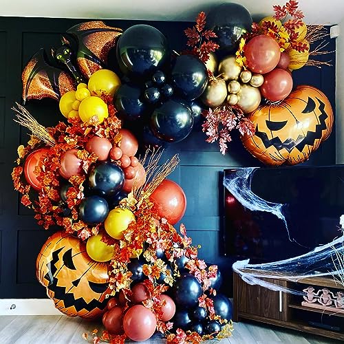 Halloween Pumpkin Balloons - 2pcs Giant Foil Decorations for Party - Variation of Pumpkin