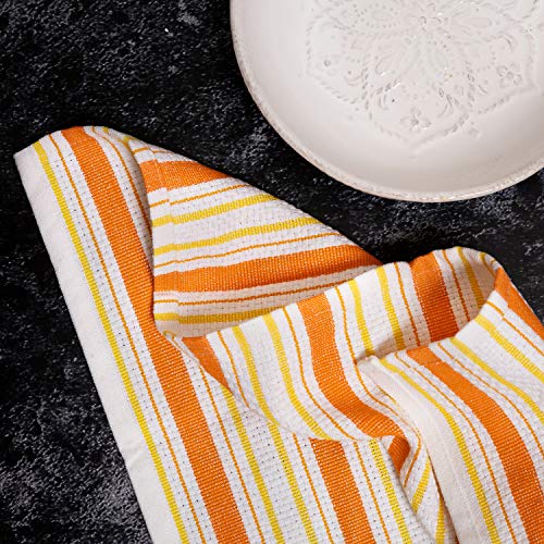 Oversized Kitchen Towels Set - 4 Pack 20x30 Inches Coral Cotton Absorbent Dish Towels