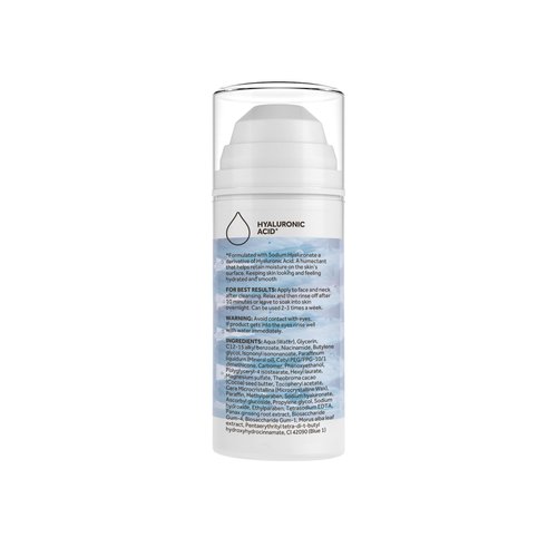 No7 HydraLuminous+ Hydrating Dual Phase Face Mask - Hyaluronic Acid Overnight Face Mask with Vitamin B3 Niacinamide for Skin Barrier Repair & Radiant-Looking Skin (3.5 Fl Oz)