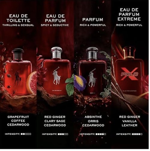 Ralph Lauren Fragrances - Polo Red Men's Cologne - Intense Ambery & Woody Parfum with Absinthe, Cedarwood, Musk