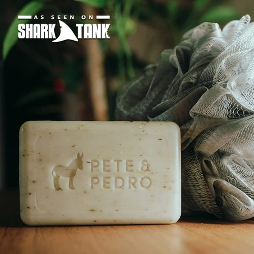 Pete & Pedro FRESH Body Soap Bar – Eucalyptus Mint Scented Natural Moisturizing Men's Body Bar | Exfoliating Pumice & Hydrating Shea Butter | As Seen on Shark Tank, 6 oz. [Health and Beauty]