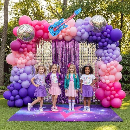 Pink Purple Balloon Arch Kit for Birthday & Party Decorations - Easy DIY Setup