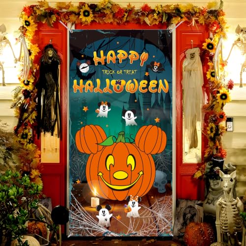 Halloween Door Cover Spooky Banner Decorations for Party & Home