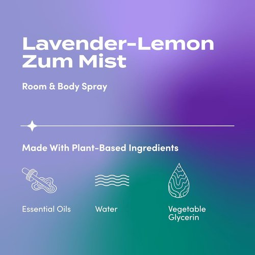 Indigo Wild Zum Mist Room & Body Spray - Aromatherapy Lavender-Lemon Essential Oil Mist - 4 fl oz