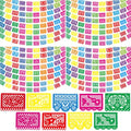 Mexican Party Decorations Banner Set - 32 Papel Picado Fiesta Banners - 480 Feet, Bright Colors, Reusable