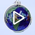World Peace Glass Blown Ornament - Handcrafted Christmas Tree Decor, Holiday Keepsake