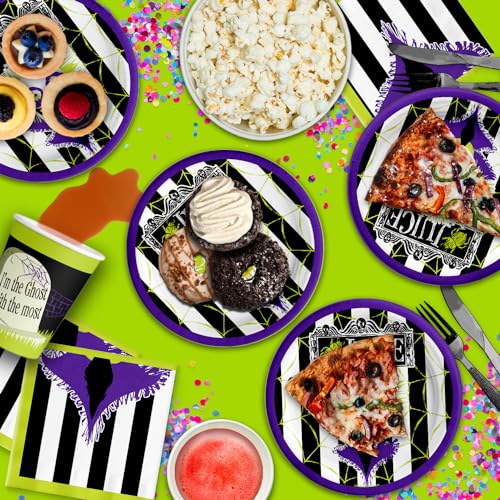 Halloween Ghost Tableware Set for 16 - Beetlejuice Party Supplies - Variation of THIS listing