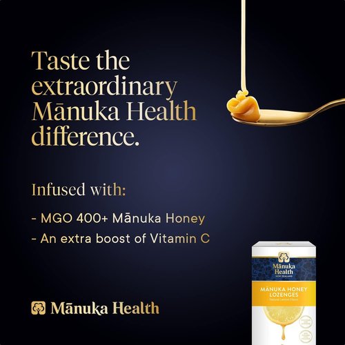 Manuka Health Manuka Honey Lozenges - 15 Lemon-Flavored Lozenges for Immune Support with Raw Honey & Vitamin C