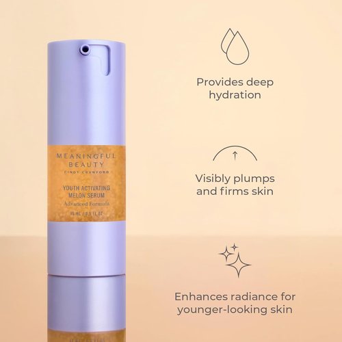 Meaningful Beauty Anti-Aging Skincare Trio - Travel Size 3-Piece Starter Kit for Women with Youth Activating Melon Serum, Day Creme & Eye Cream