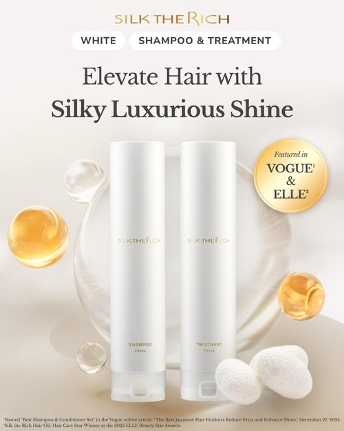 SILK THE RICH Shampoo & Conditioner Set - Hydrating & Moisturizing for Dry, Color-Treated Hair | 8.5 fl oz Each