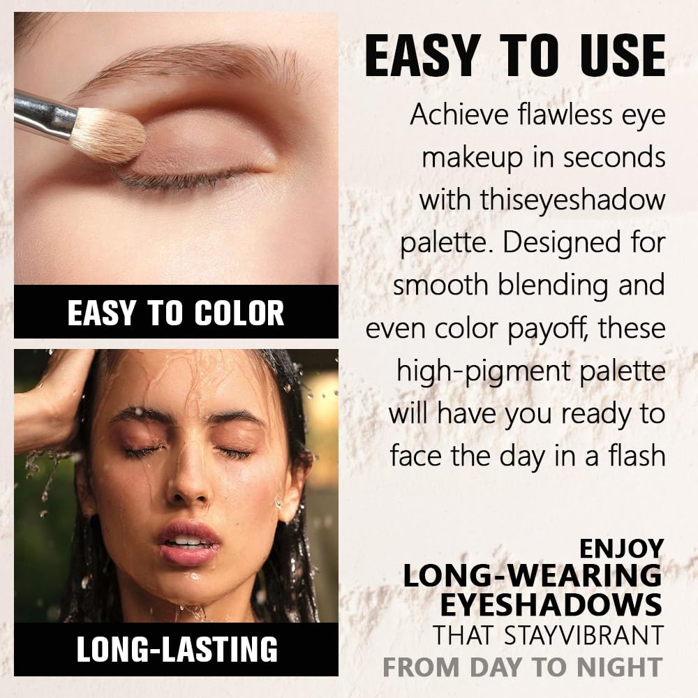 WanTuoluo Champagne Shimmer Eyeshadow - Rose Gold Glitter Cream for Effortless Eye Makeup | 24g