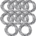Rusted Fake Barbed Wire Decoration Set - 10 Pcs, Garden, Halloween, Western Theme