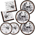 Halloween Spider Webs Party Supplies Set for 50 Guests with Plates & Napkins