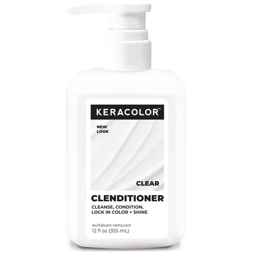 Keracolor Clenditioner Cleansing Conditioner - Color Protecting, Keratin-Infused Co-Wash | Clear, 2 Sizes Available